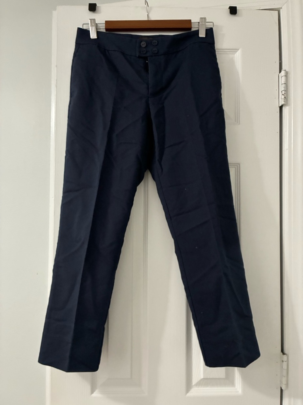 Men's Navy Straight-Leg Dress Pants